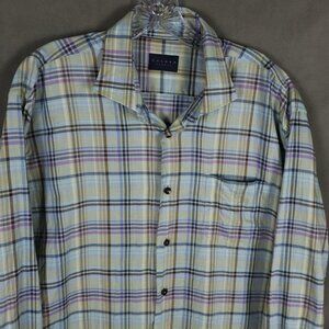 Calder Carmel Shirt Mens XL Blue Yellow Plaid Limited Edition 1/70 Long Sleeve